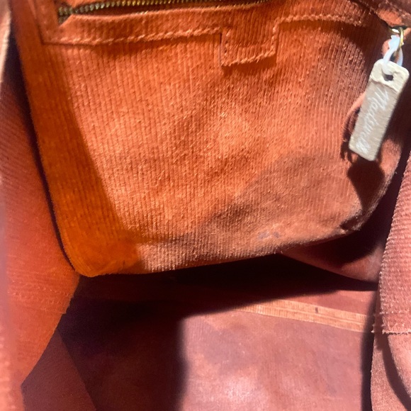 Madewell Transport tote “corduroy” suede burnt orange - Picture 9 of 16